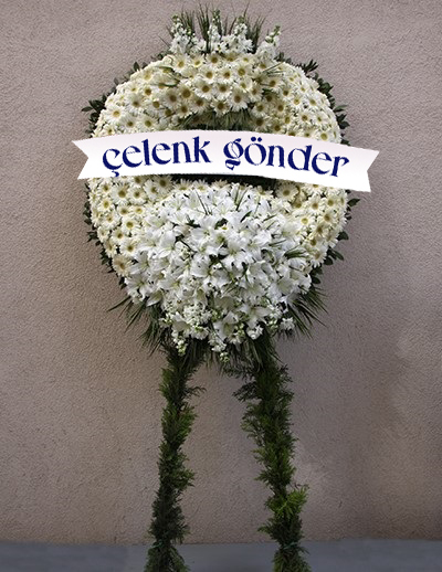 Tek Renk Beyaz Gerberal� Cenaze �elengi