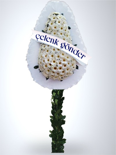 Beyaz Gerbera Ayakl� Sepet
